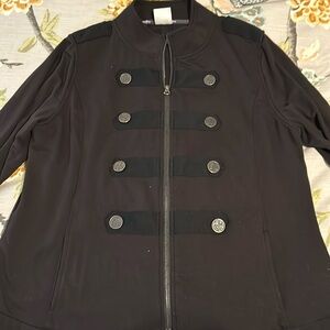 Black Knit Jacket with all the right details, Size XL